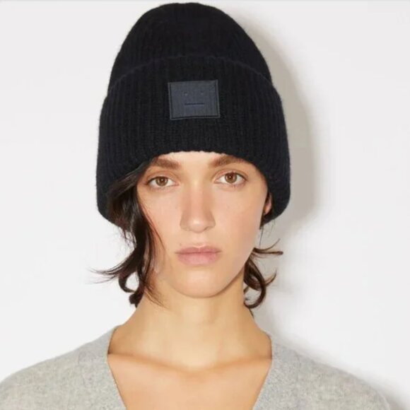 Acne Studios Large Face Logo Beanie - Picture 2 of 5